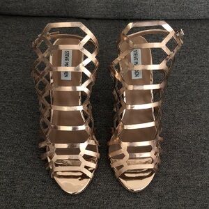 Steve Madden Women's Metallic Strappy Heels